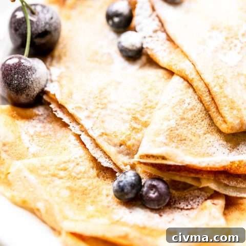 Homemade French crepes served with favorite toppings.