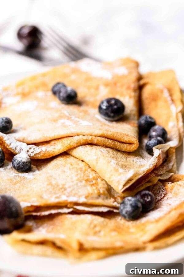 Authentic French Crepes Recipe 3 Amazing French crepes. These thin pancakes are done in no time.