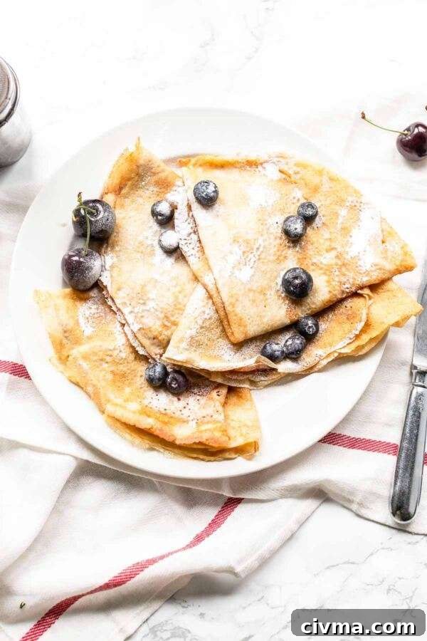 Authentic French Crepes Recipe 7 Delicious French crepes are amazing. You can make them sweet or savoury.