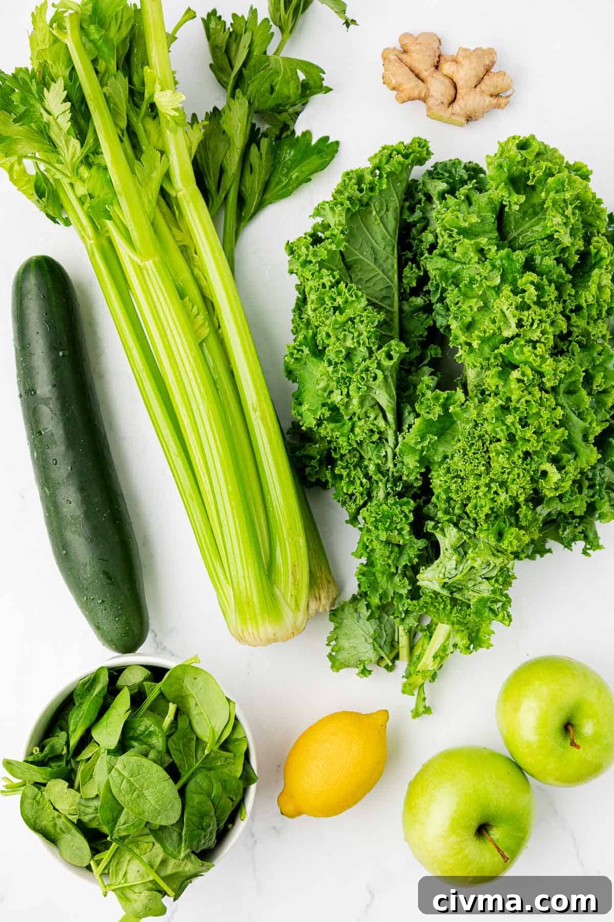ingredients needed to make green juice