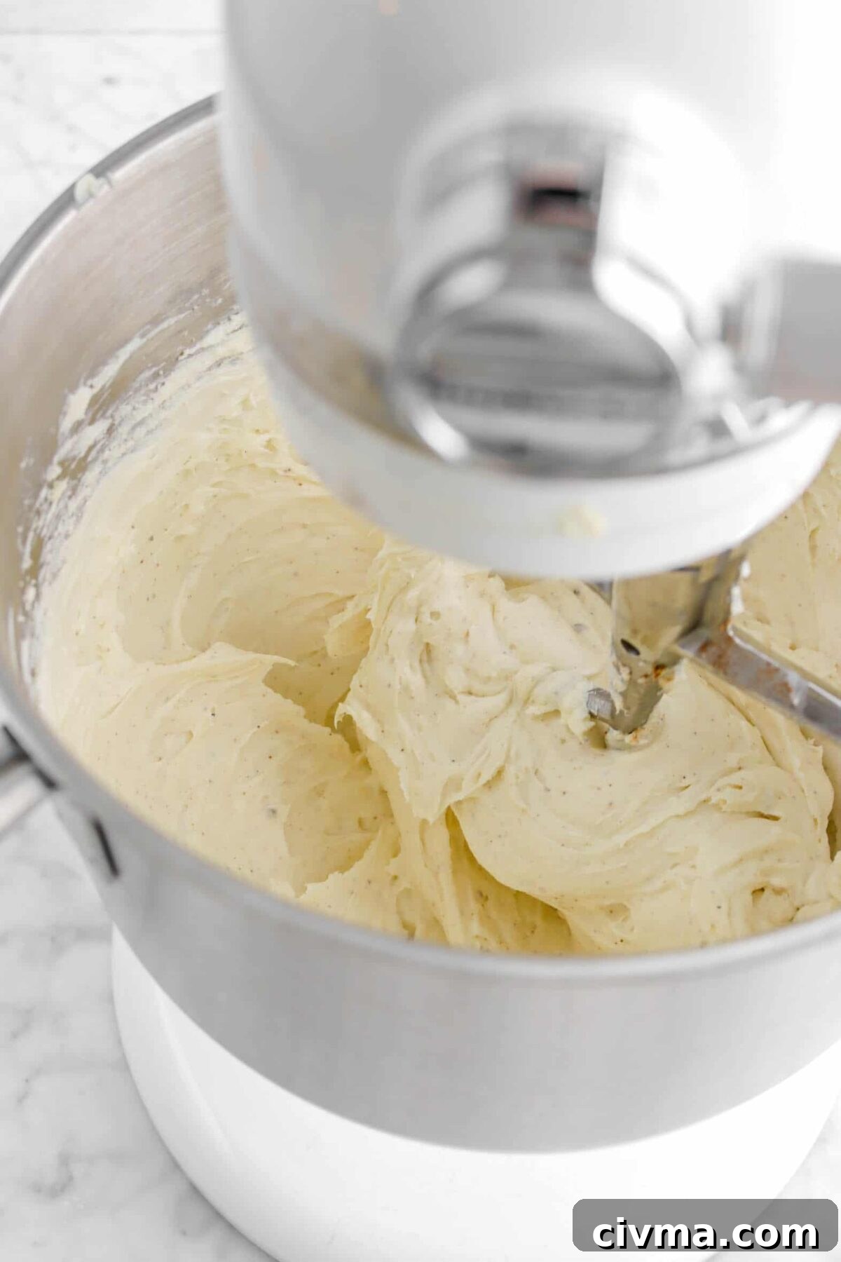 nutmeg and bourbon stirred into cream cheese