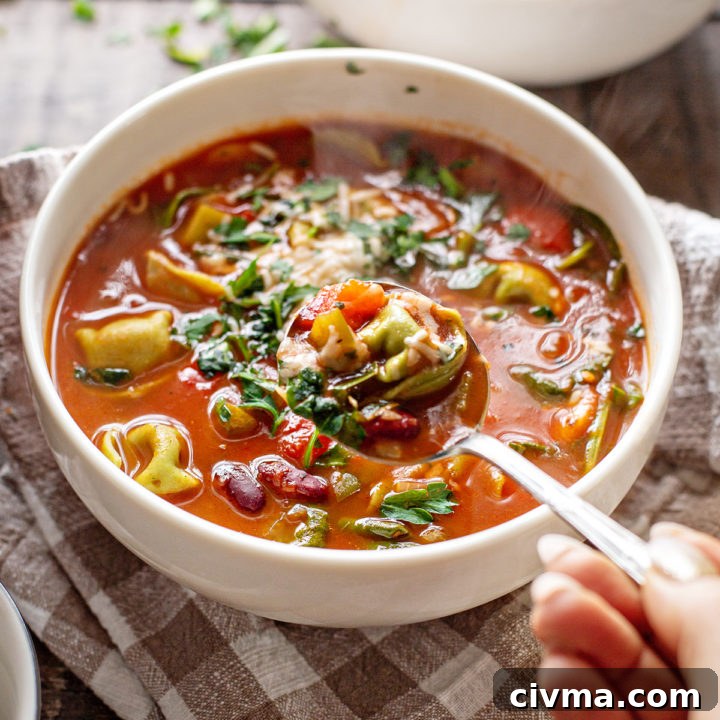 Image for Spinach and Tortellini Soup