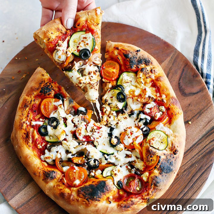 Image for Supreme Vegetarian Pizza with Mozzarella and Feta