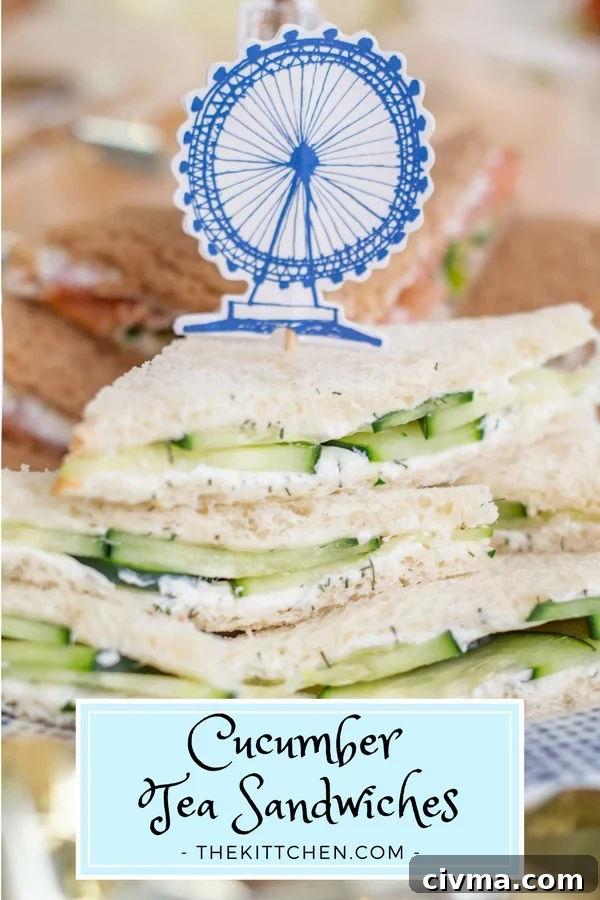 How to make Cucumber Sandwiches | The super simple classic cucumber sandwiches are an Afternoon Tea essential! Serve them at an Afternoon Tea, shower, brunch, or Royal Wedding Viewing Party! #teasandwiches #royalwedding #babyshower #bridalshower #londonparty #afternoontea