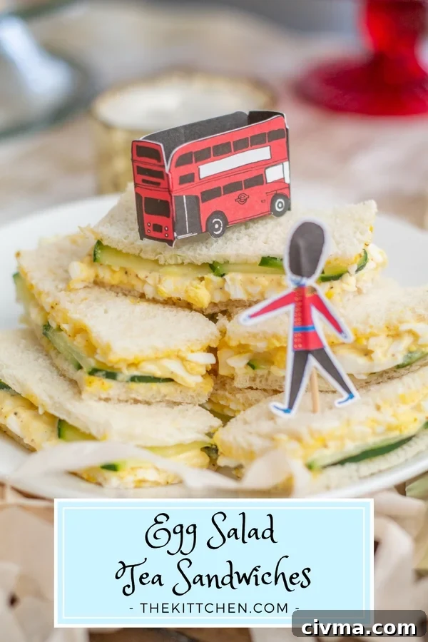 How to make Egg Salad Tea Sandwiches | This simple egg salad sandwich recipe is perfect to serve at an Afternoon Tea, brunch, or bridal shower. It is also a fitting snack to serve at a Royal Wedding Watch Party! #teasandwiches #royalwedding