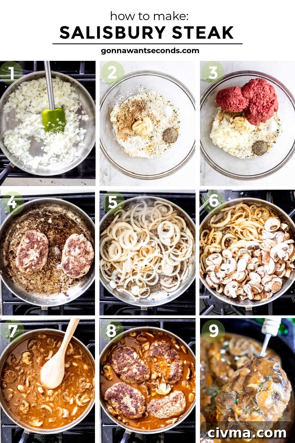 step by step how to make salisbury steak