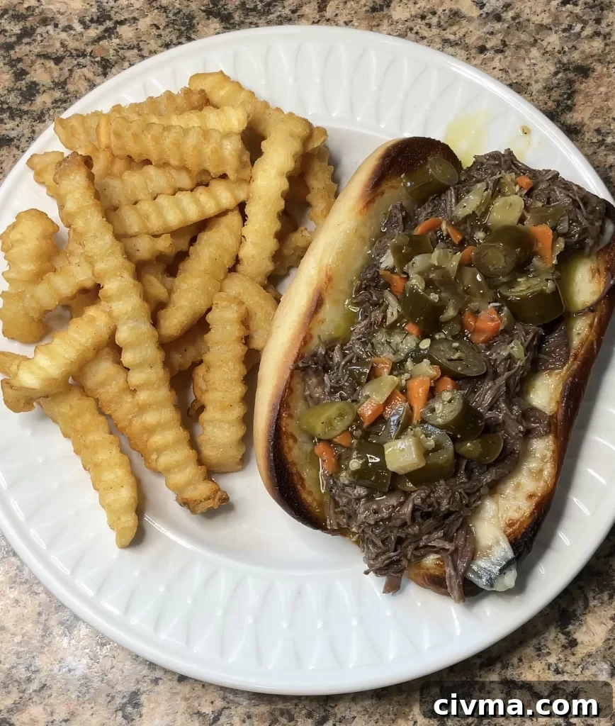 Italian Beef Sandwiches in the Crockpot