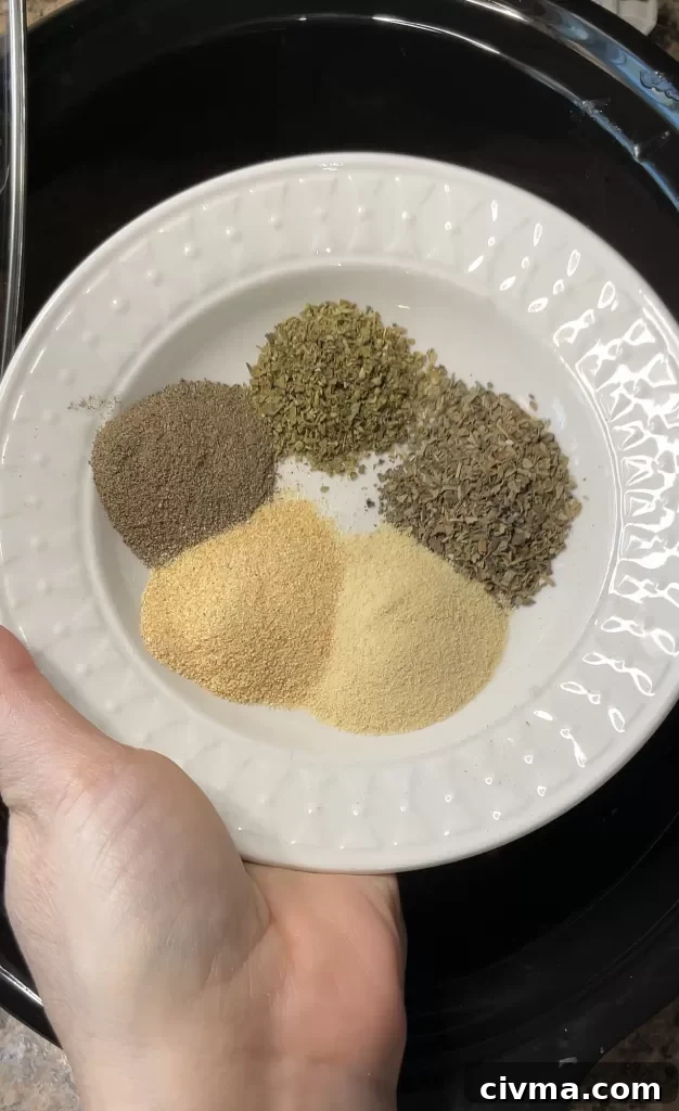 Seasonings for Italian Beef Sandwiches in the Crockpot