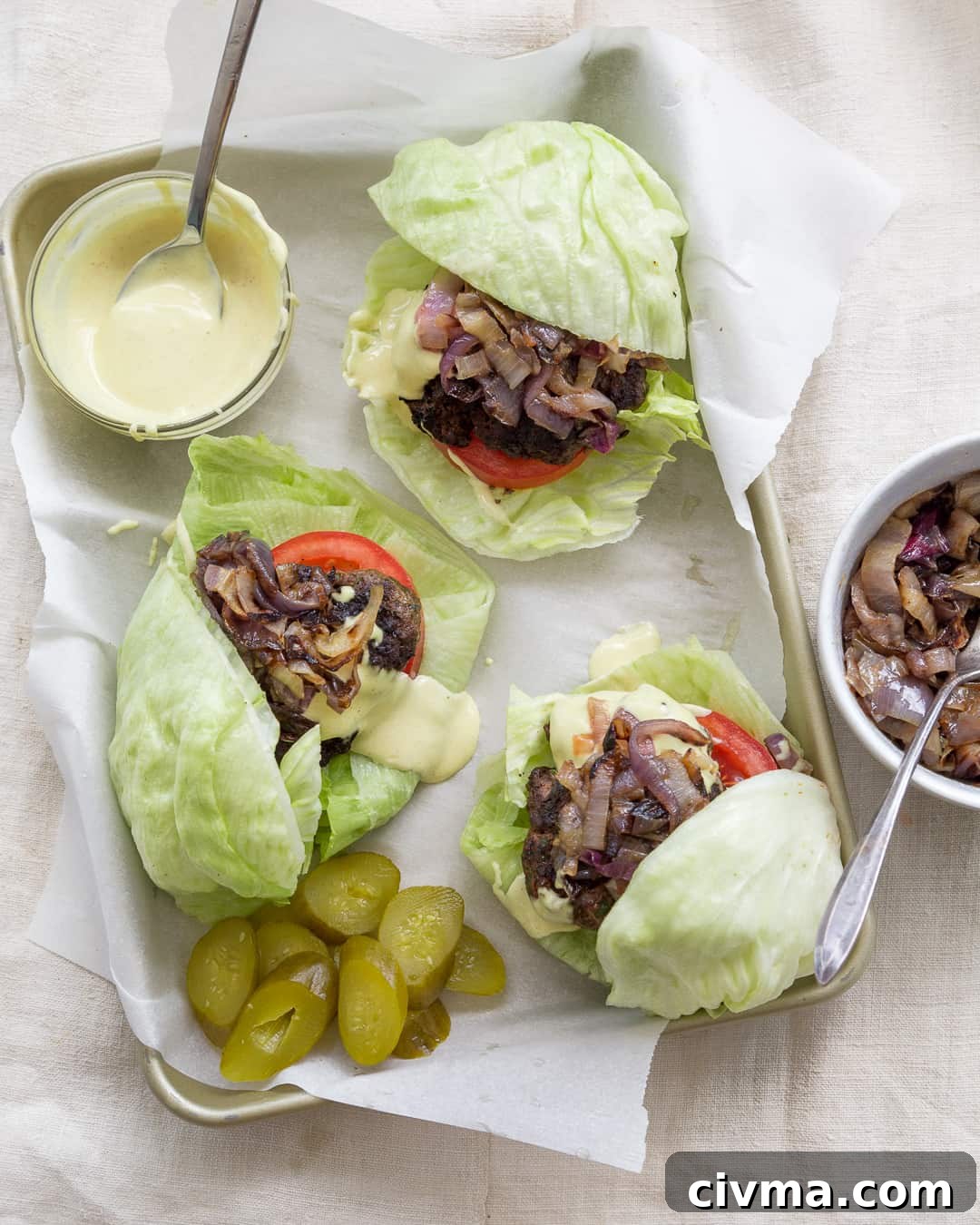 Whole30 Elk Burgers with Caramelized Onion Dijonnaise 2 Whole30 Game Burger Caramelized Onions Dijonnaise Paleo Primal Gourmet Easy Grilling Recipe