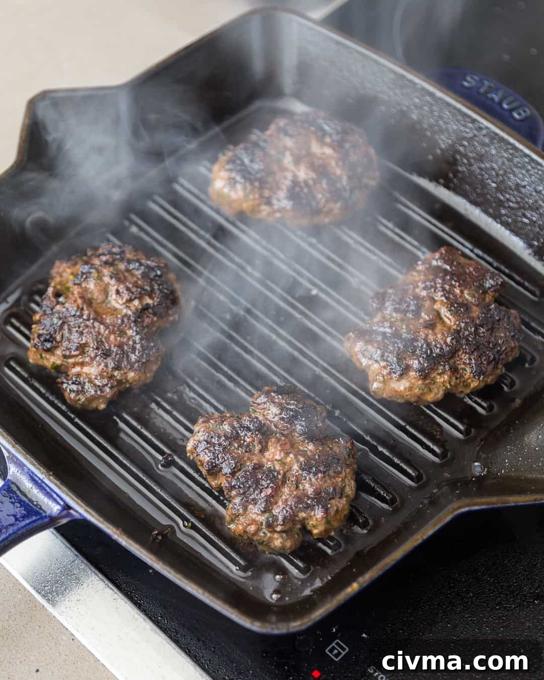 Whole30 Elk Burgers with Caramelized Onion Dijonnaise 7 Whole30 Game Burger Caramelized Onions Dijonnaise Paleo Primal Gourmet Easy Grilling Recipe