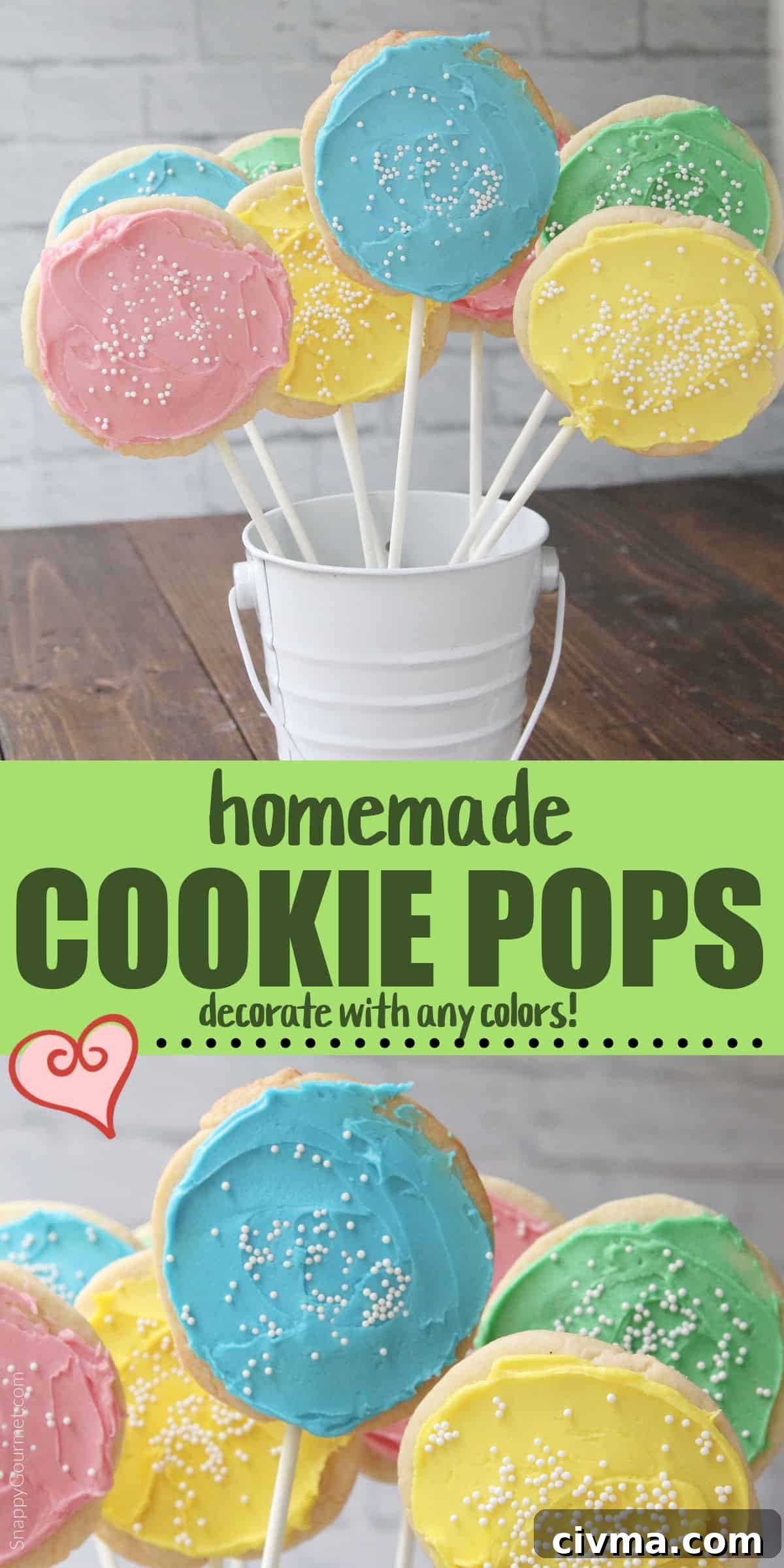 colorful collage of Cookie Pops