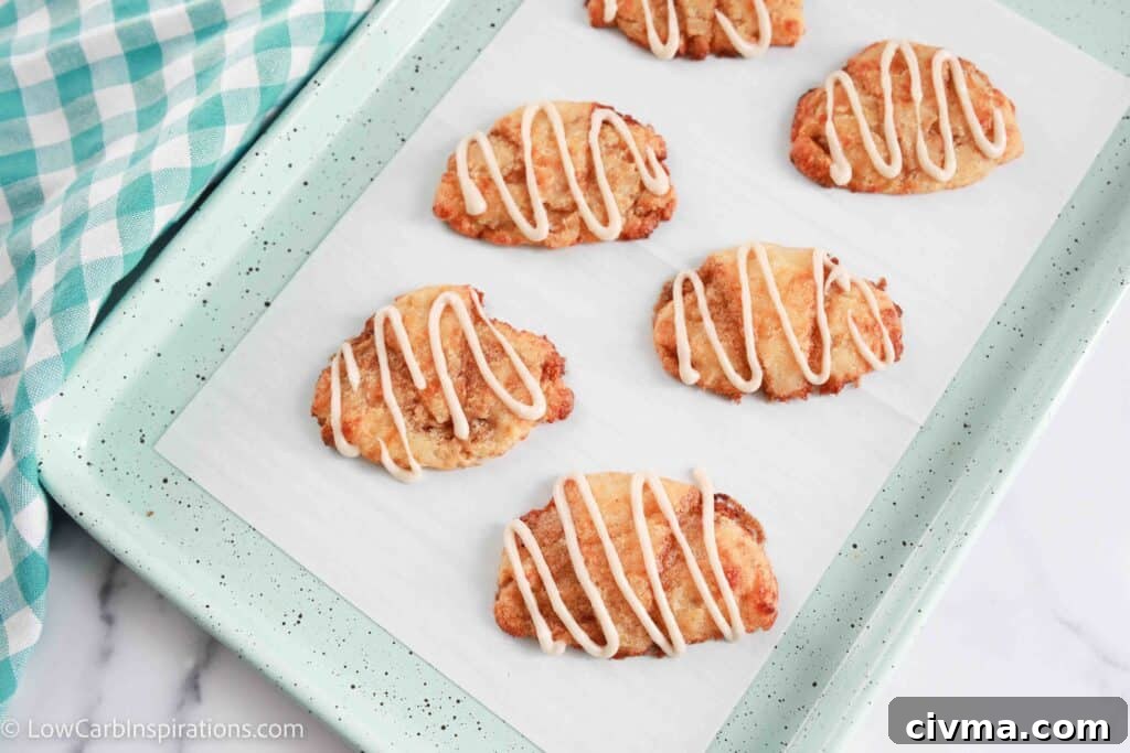Sugar-free cinnamon croissants served on a plate