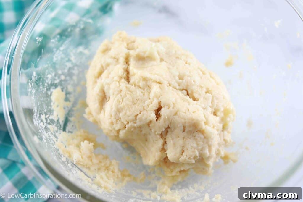 Kneading keto croissant dough