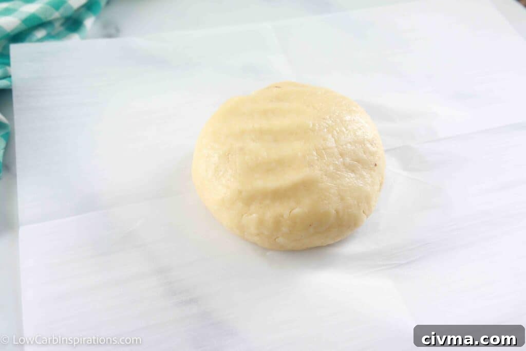 Rolling out low carb croissant dough