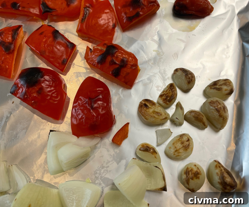 Vegetables after broil