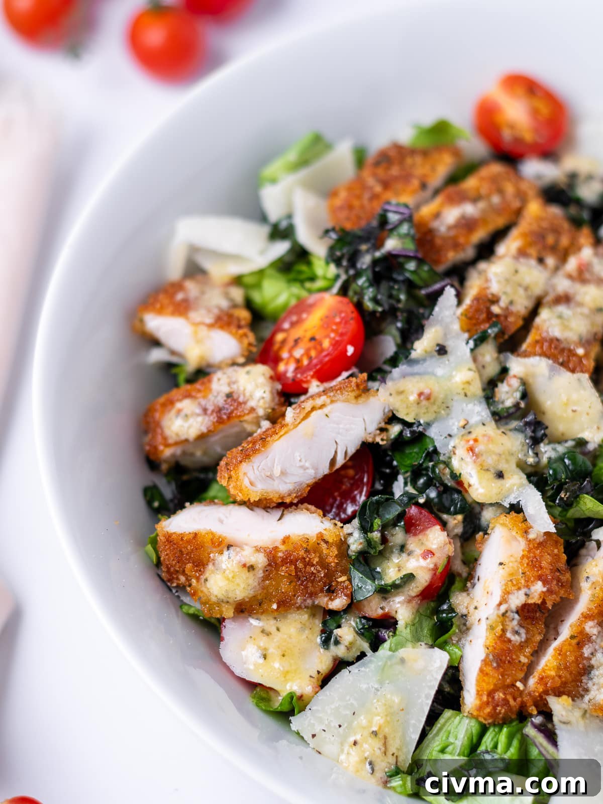 crispy chicken tender salad