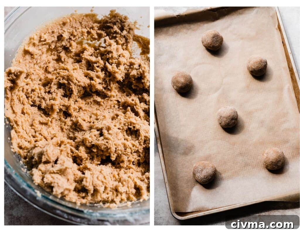 Salted Caramel Apple Pie Cookie Recipe 5 Cookie dough and cookie dough balls.
