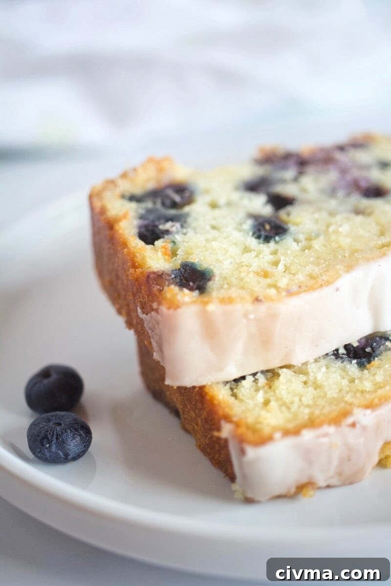 Blueberry Lemon Bread with Tangy Lemon Glaze 2 Blueberry Lemon Bread with Lemon Glaze.