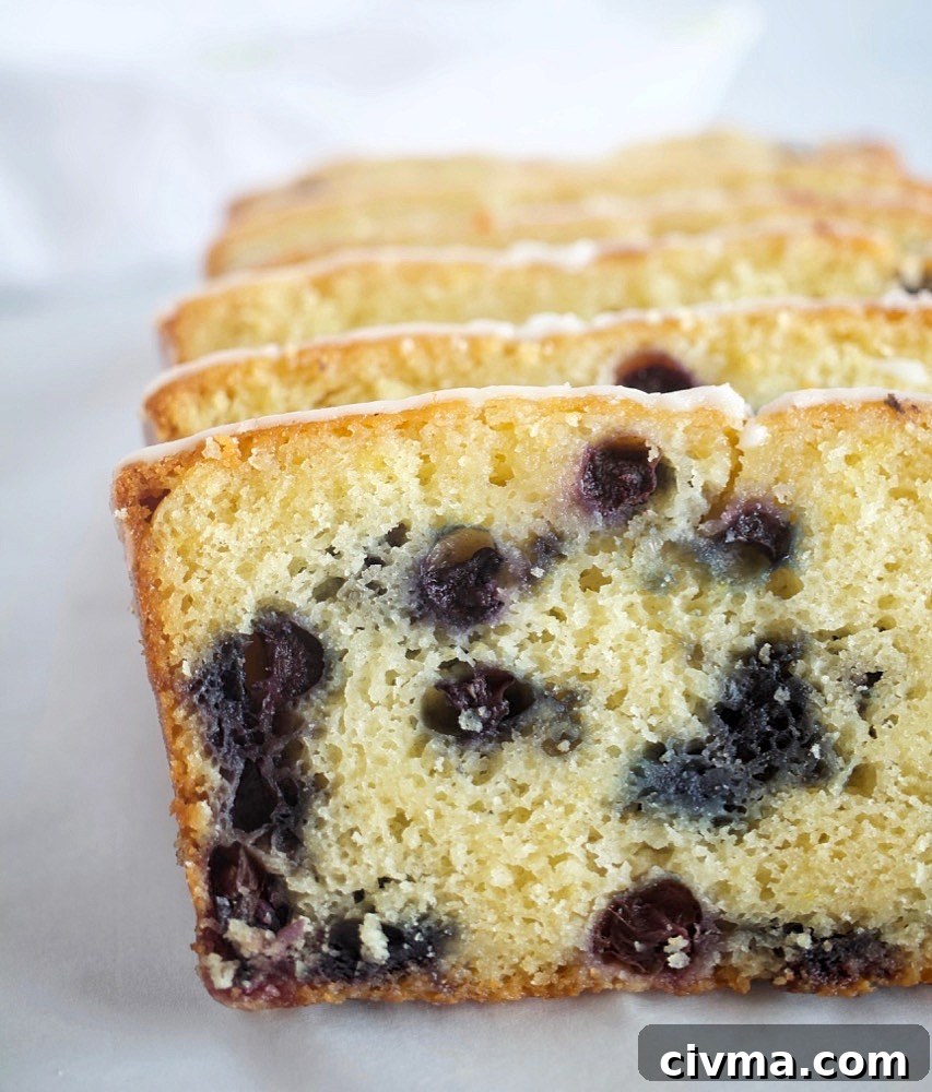 Blueberry Lemon Bread with Tangy Lemon Glaze 3 Blueberry Lemon Bread with Lemon Glaze.
