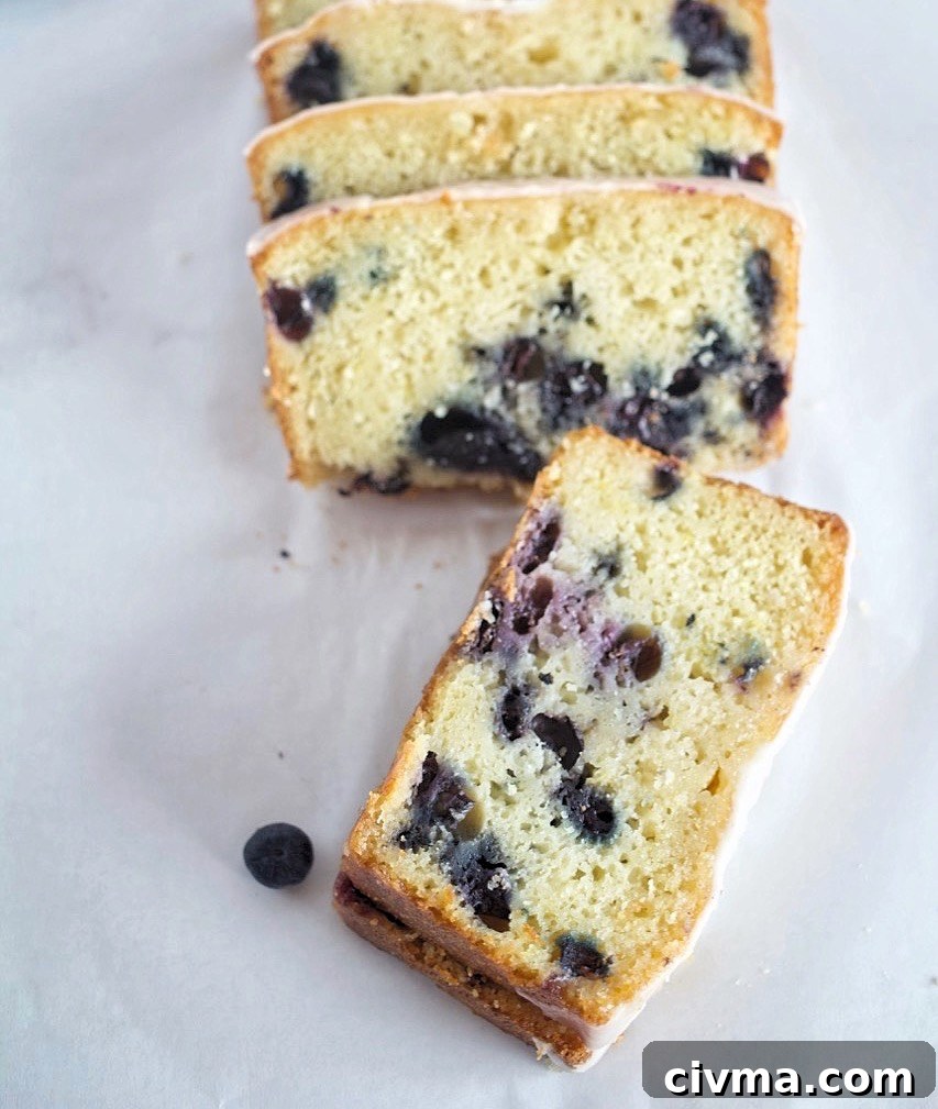 Blueberry Lemon Bread with Tangy Lemon Glaze 5 Blueberry Lemon Bread with lemon glaze.