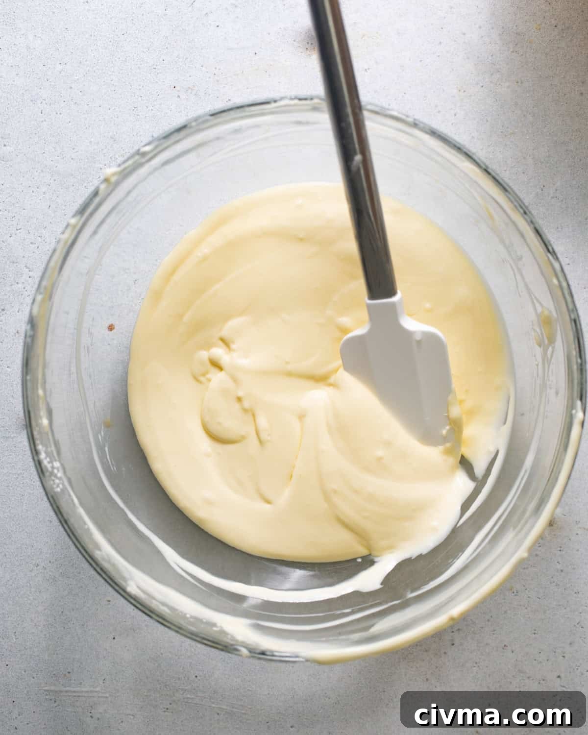 No Bake Lemon Icebox Pie with Graham Cracker Crust 6 lemon icebox pie filling in a bowl.