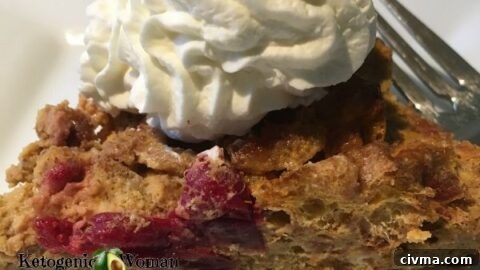 Pumpkin Cranberry Chaffle Pudding with Whip Cream