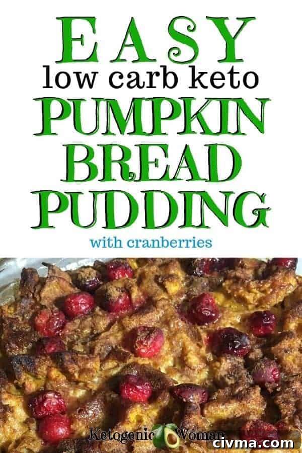 Keto Pumpkin Chaffle Bread Pudding with Cranberries 26 Easy low carb keto pumpkin bread pudding with cranberries