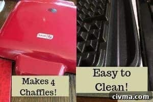 Keto Pumpkin Chaffle Bread Pudding with Cranberries 5 Make 4 chaffles Dash waffle maker
