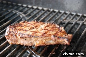 steak on grill.
