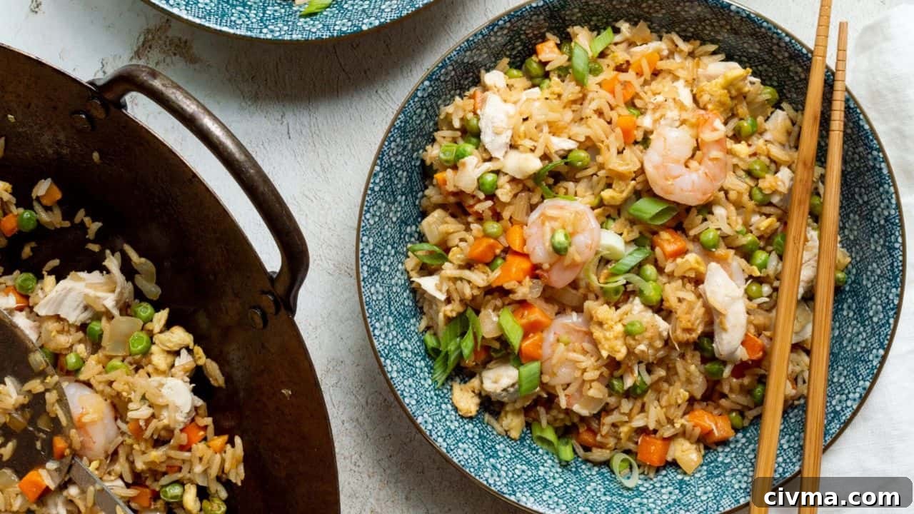 Shrimp, Chicken, and Veggie Fried Rice