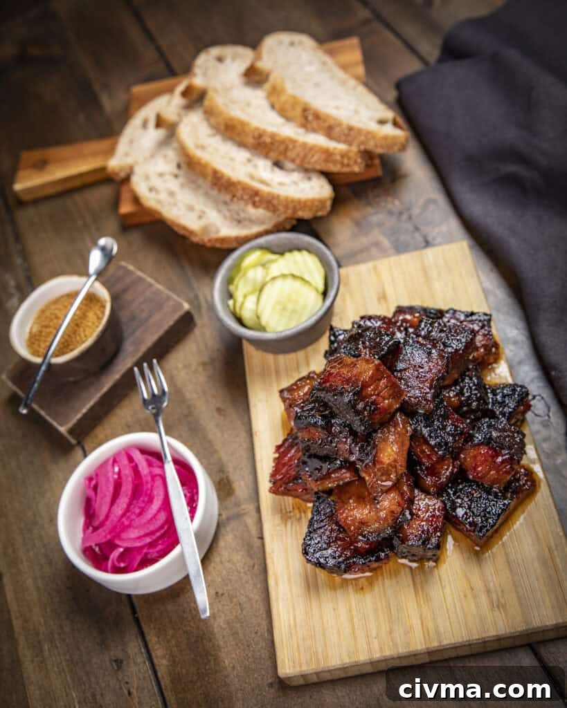Preparing cubed brisket