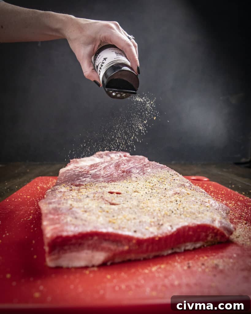 Seasoned brisket