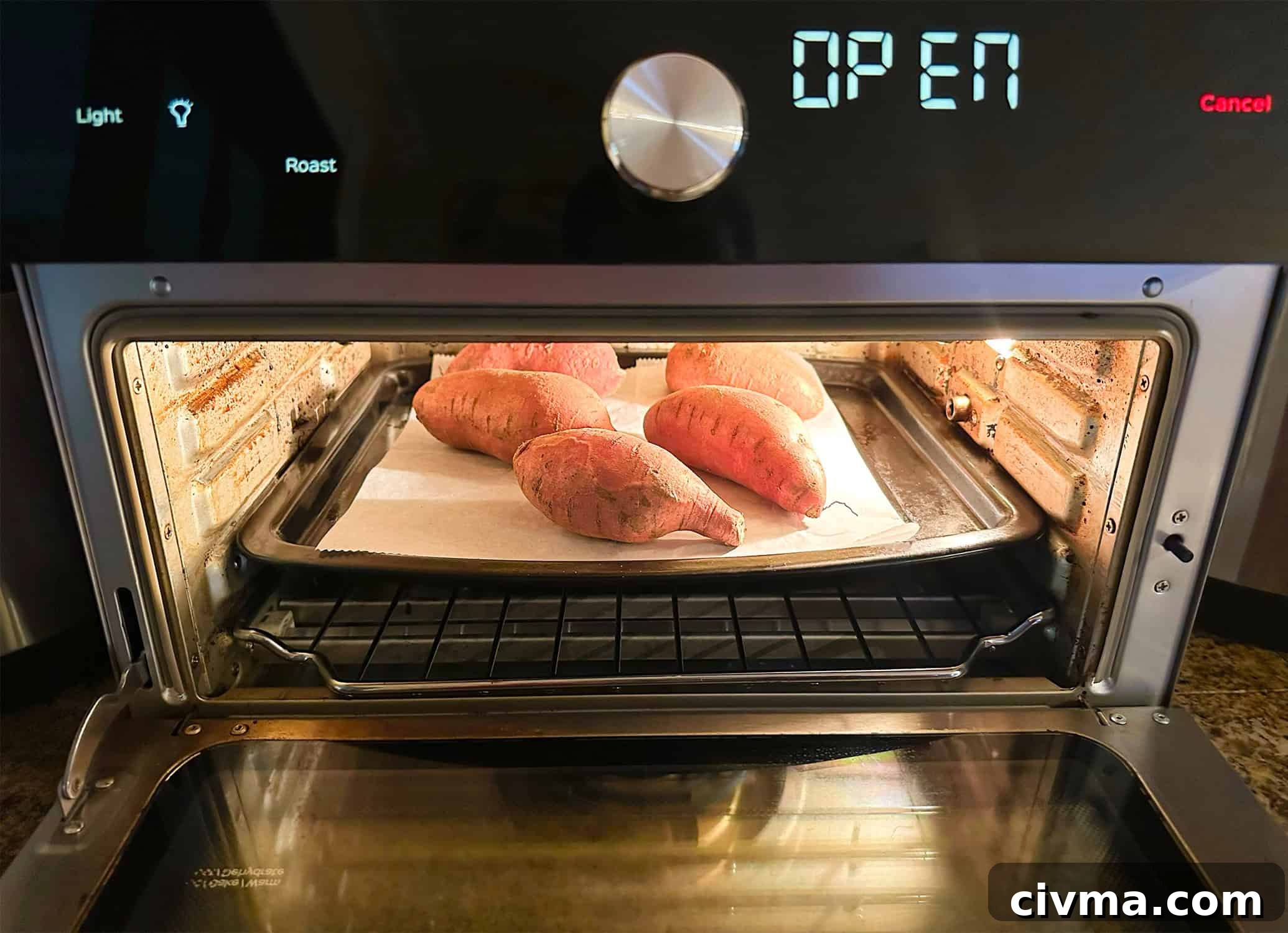 How to roast sweet potatoes for pie