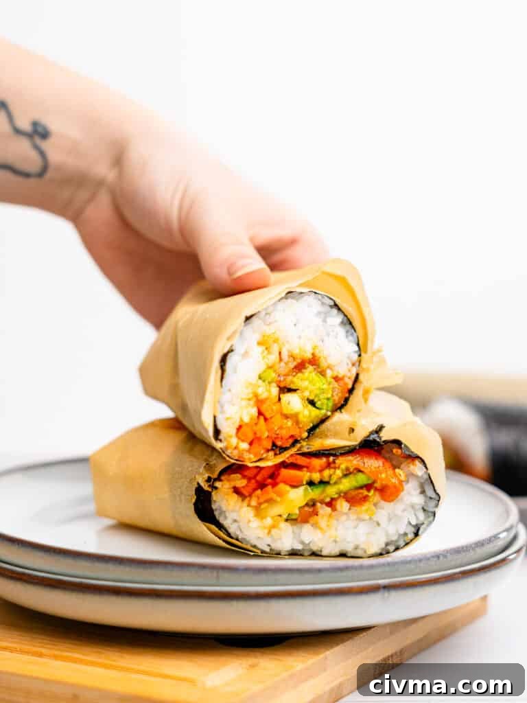 Mealprep sushi burrito.