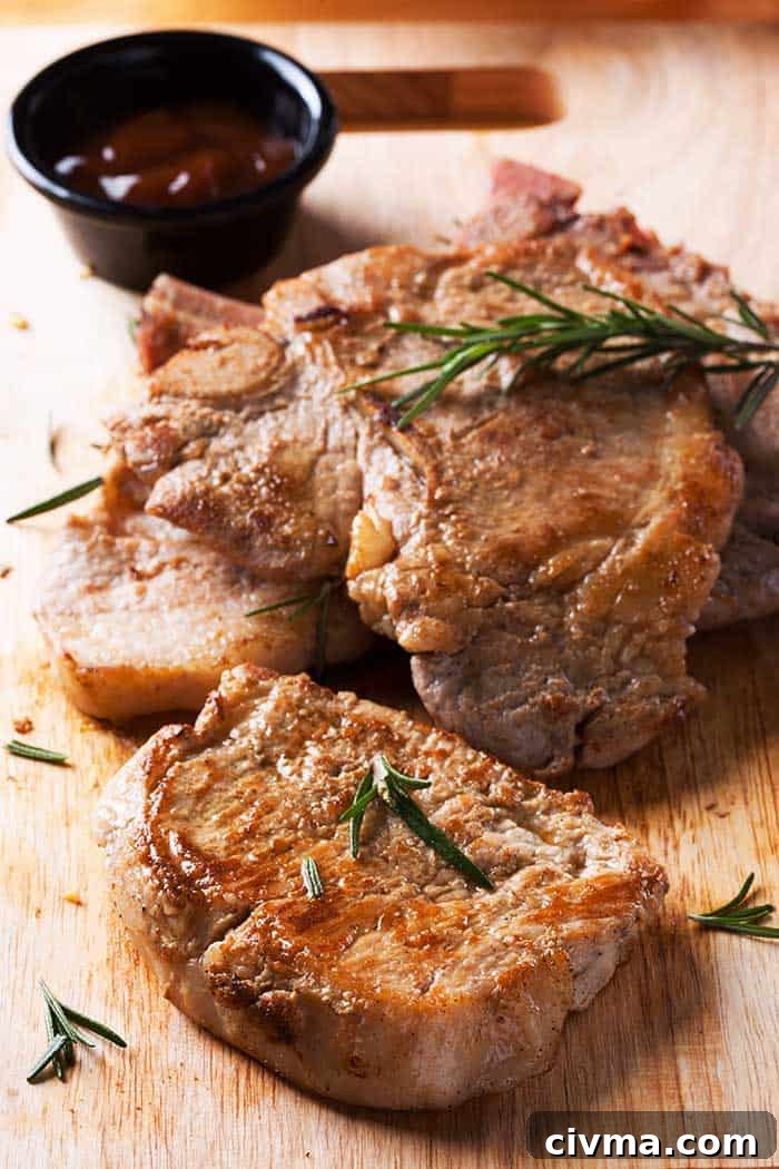 grilled boneless pork chops
