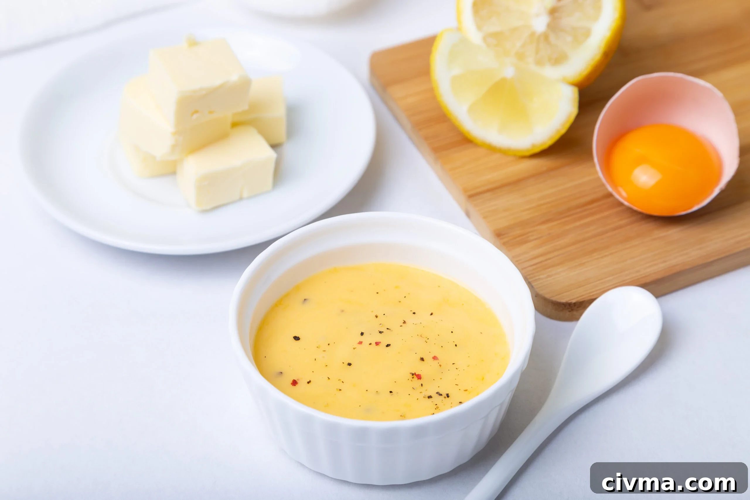 Creamy blender hollandaise sauce