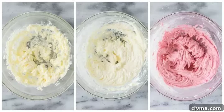 how to finish raspberry buttercream step by step