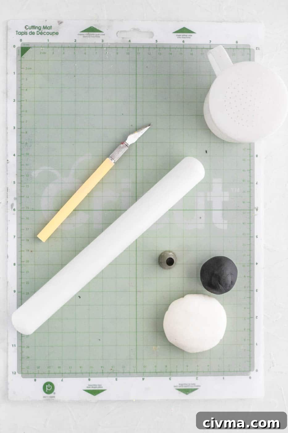 Fondant tools and supplies for poop emoji cupcake decorations