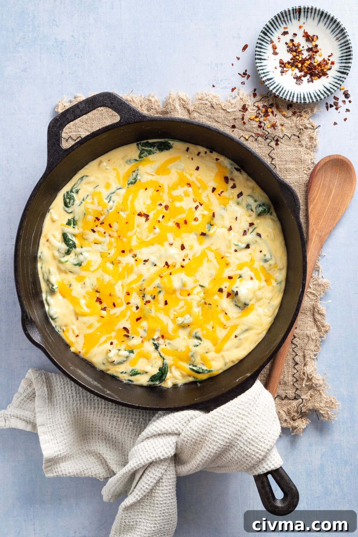An image of baked creamed spinach.