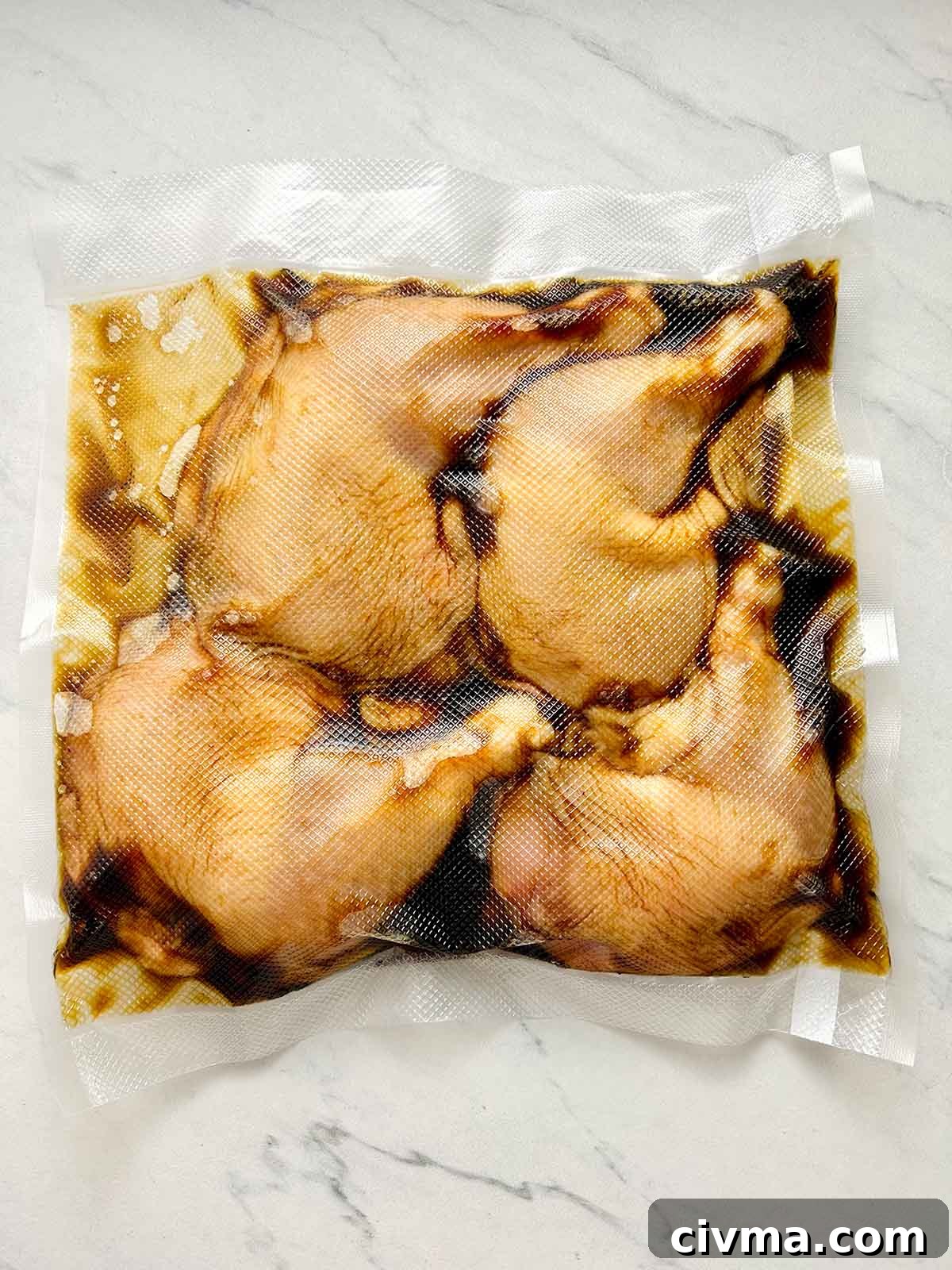 teriyaki chicken in vacuum bag