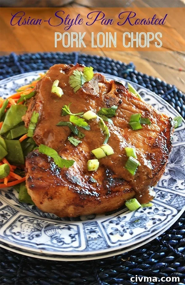 Asian Pan Roasted Pork Chops with Soy Ginger Glaze 2 Asian-Style Pan-Roasted Pork Loin Chops | The Suburban Soapbox #asianrecipe #porkchops