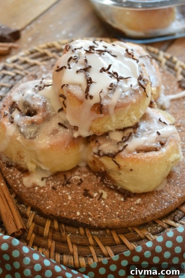 chocolate cinnamon rolls image