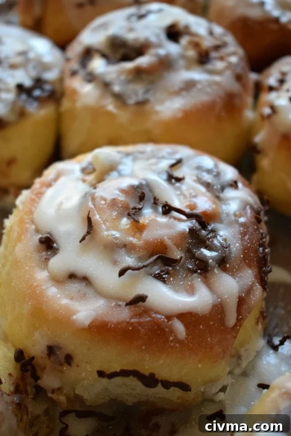 chocolate cinnamon rolls image