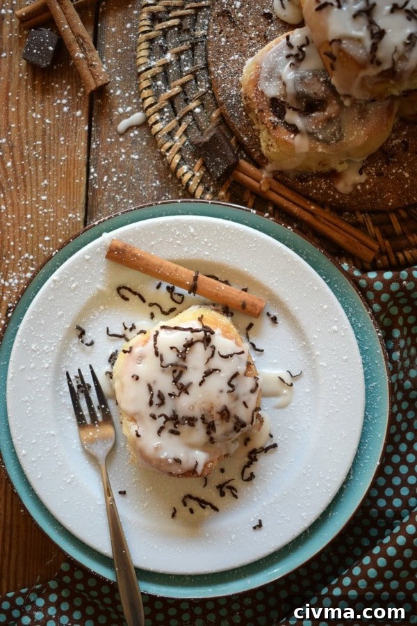 Chocolate cinnamon roll image