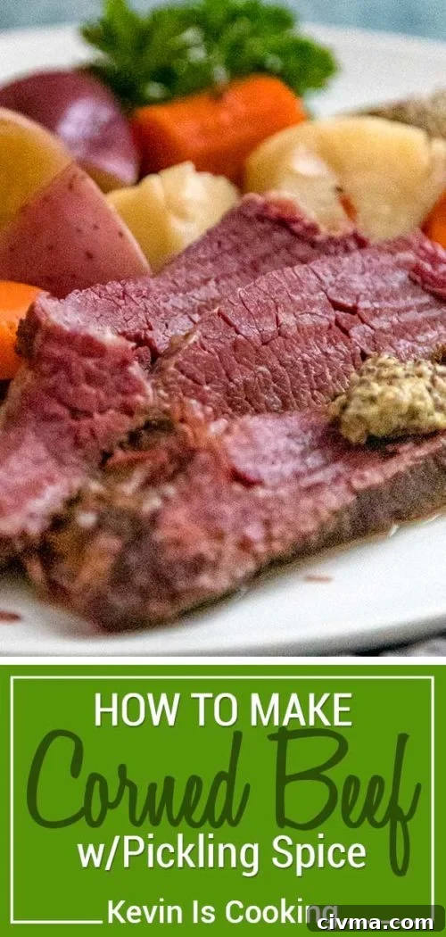 Step by step how to make corned beef. Tender, mouth watering meat with a salty sour touch punctuated by spices like dill, allspice, mustard seeds and more! #StPattysDay #cornedbeef #StPatricksDayFood