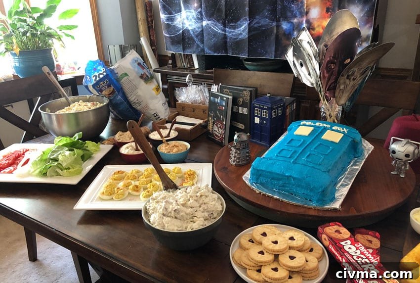 doctor who themed party table