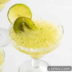 Kiwi Margaritas Recipe made from fresh kiwi! | @bestrecipebox