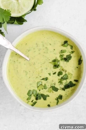 Cilantro lime dressing