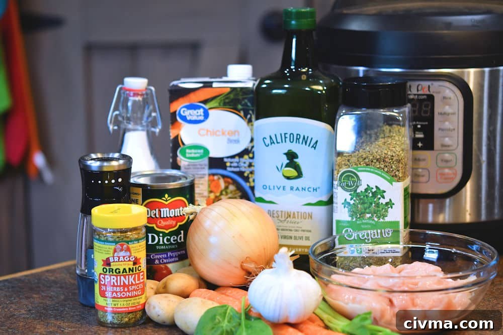 24Bite: Ingredients for Creamy Tuscan Soup Instant Pot Recipe