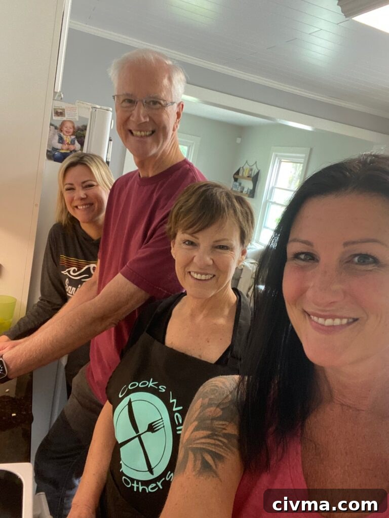family making grandma's homemade bbq sauce together